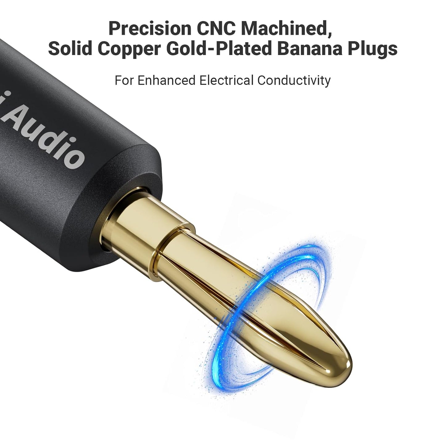 Speaker Cable 0.3m with Banana Plugs by Fosi Audio