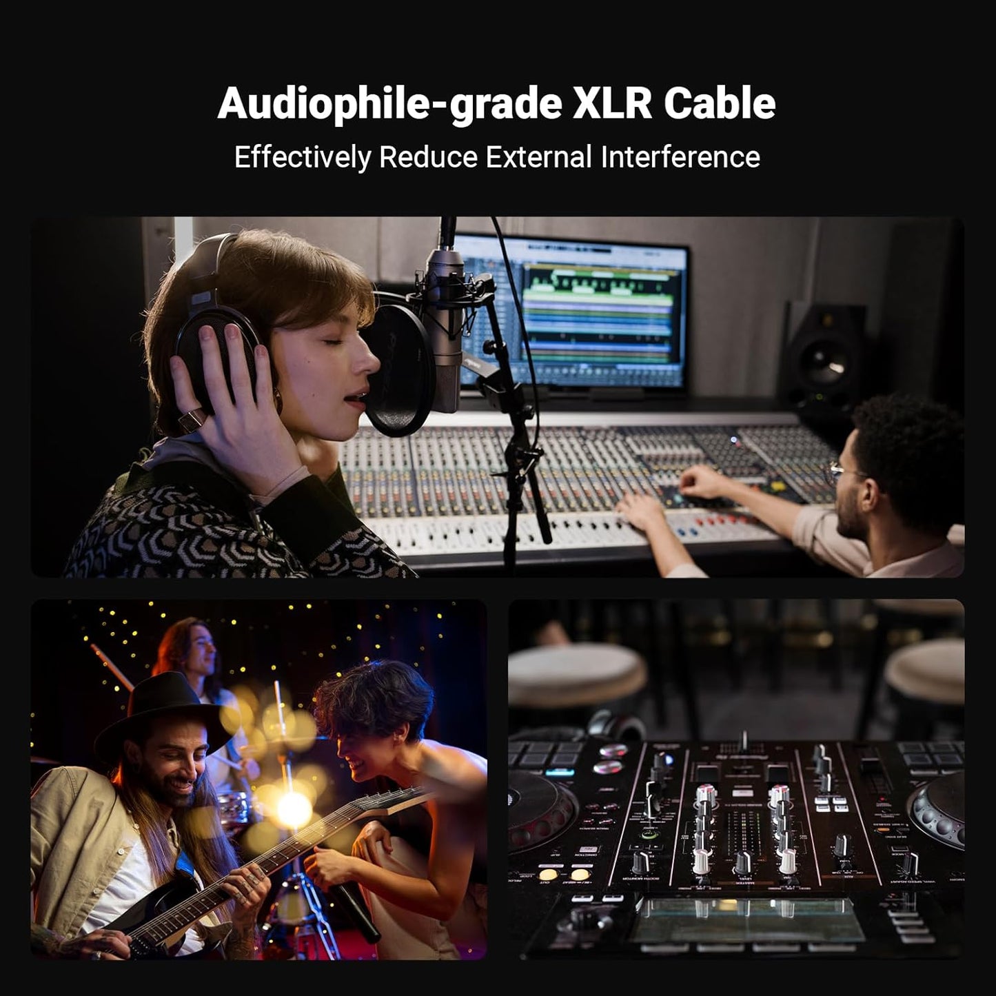 XLR Cable 0.3m by Fosi Audio