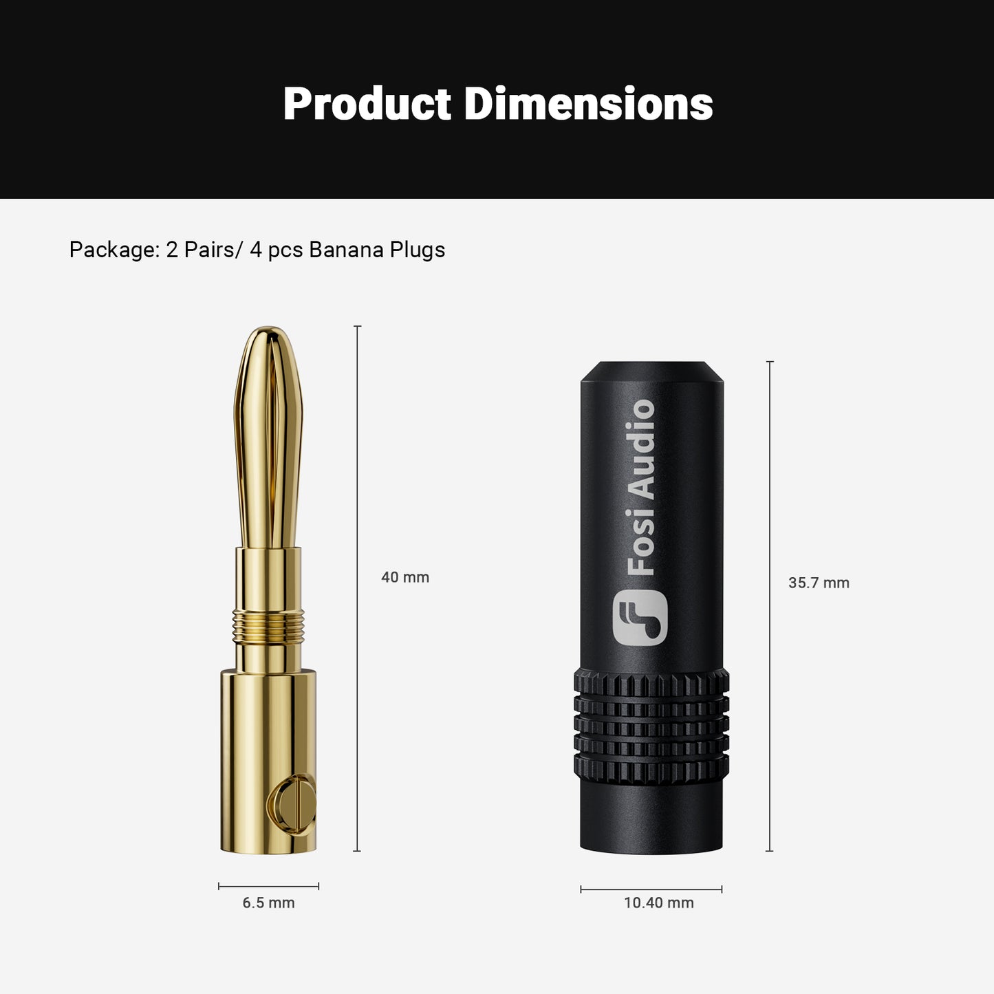 Banana Plugs Set by Fosi Audio